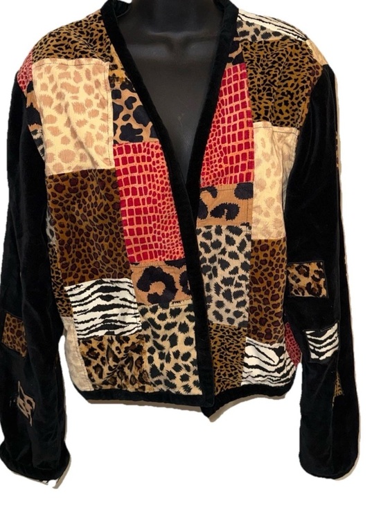 Stonebridge Jackets & Blazers - Stonebridge Women's Vintage Patchwork Jacket Size Large Animal Print Top
